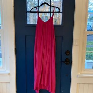 Magenta pink maxi dress